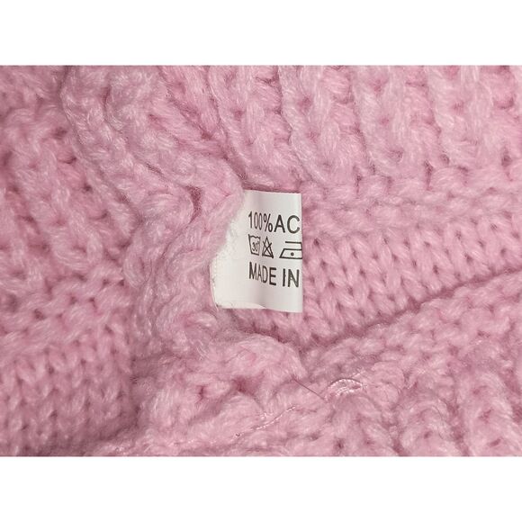 C.C Exclusives: Pink Color Knitted Beanie, One Size - Picture 3 of 3